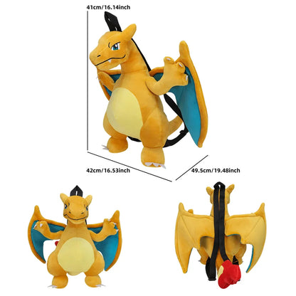 Pokemon Plush Backpack – Pikachu, Snorlax, Eevee, Mimikyu, Mew, Gengar, Charizard, Piplup & Slowking Toy Doll Gift for Kids