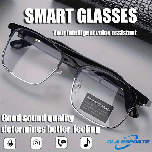 Ola Esporte Bluetooth Smart Glasses – AI Voice, Automatic Adjustment, Waterproof Anti-Blue Light Eyewear with Music & Call