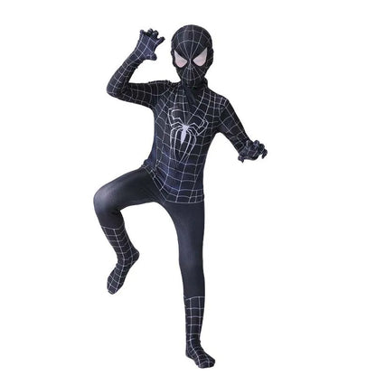 Kids Spiderman Costume – Miles Morales Superhero 3D Zentai Bodysuit Jumpsuit for Boys & Girls, Halloween Cosplay Outfit
