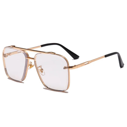 Classic Square Sunglasses — Vintage Metal UV400 Shades for Men & Women, Fashion Brand Design