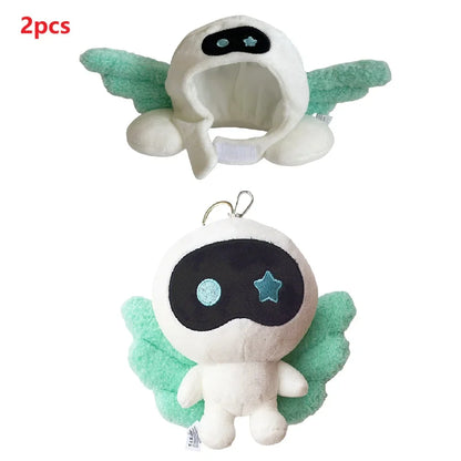 Korea Wootteo Plush Toy – Kawaii Astronaut Wings Stuffed Doll Keychain for Backpack, JIN Design, Fan Gift