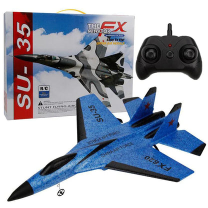 RC SU-35 Foam Fighter Jet – 2.4G Remote Control Glider Airplane Toy for Kids & Boys