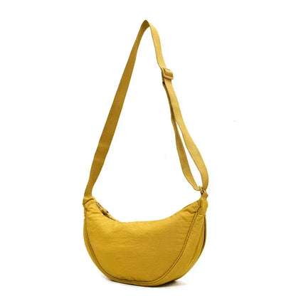 Nylon Hobo Chest Shoulder Bag – Large Capacity Half Moon Crossbody Messenger for Women, Travel & Everyday Use