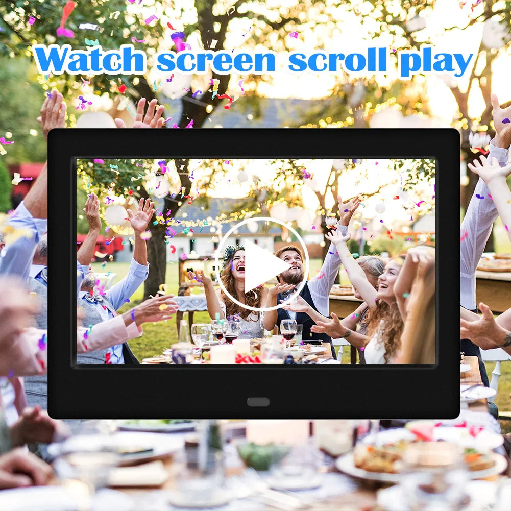 7 Inch HD Digital Photo Frame – 800x480 LED Smart Electronic Photo Album | LCD Display, MP3/MP4 Music Player, Remote Control Digital Picture Frame