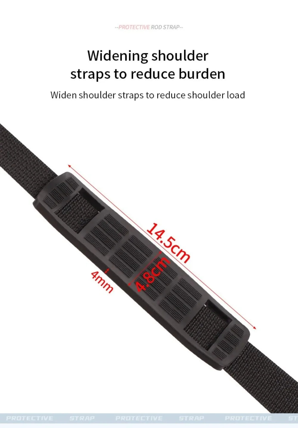 Adjustable Fishing Rod Storage Bag — Portable Shoulder Belt Protector for Reel and Rod, 1-Piece Fishing Accessory