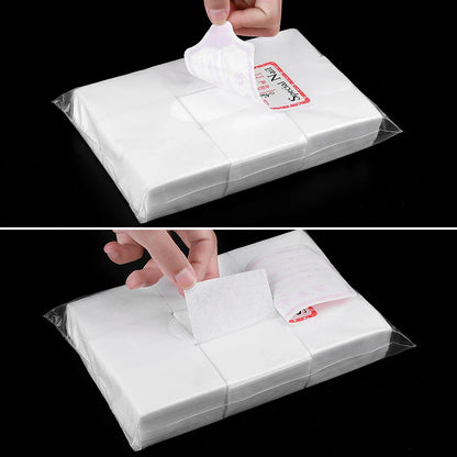 100–1000PCS Lint-Free Cotton Pads – Professional Nail Wipes for Gel Polish Removal & Nail Art Cleaning