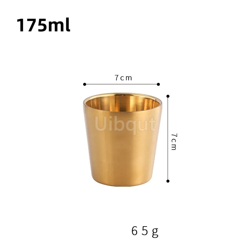 Double-Layer Stainless Steel Scald-Proof Tea & Coffee Mug – Hot Wine Cup Drinkware for Home, Restaurant & Kindergarten Use