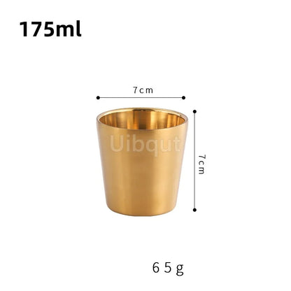 Double-Layer Stainless Steel Scald-Proof Tea & Coffee Mug – Hot Wine Cup Drinkware for Home, Restaurant & Kindergarten Use