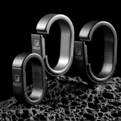 Titanium Alloy Quick-Release Keychain Ring – Mini Car Key Connector Buckle EDC Key Ring Accessory for Everyday Carry