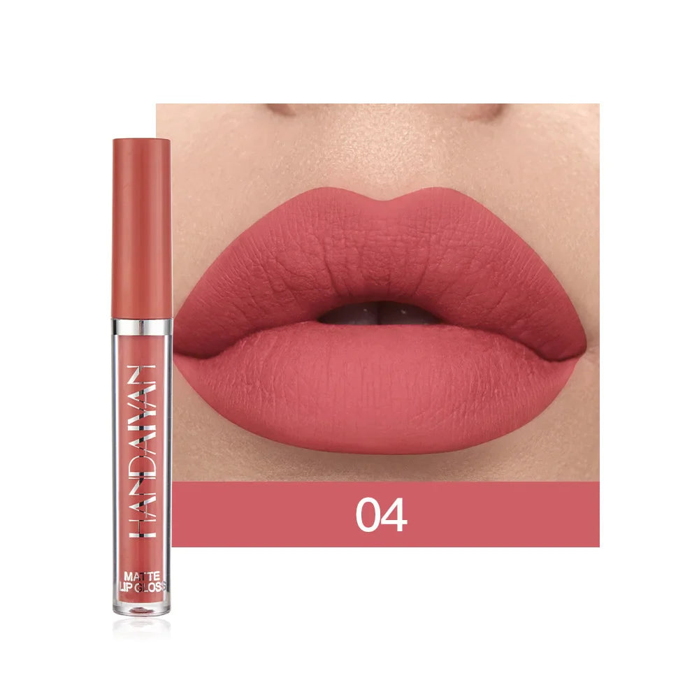 HANDAIYAN 6-Piece Matte Lipstick Set – Waterproof, Long-Lasting, Non-Stick Cup Korean Makeup for Women