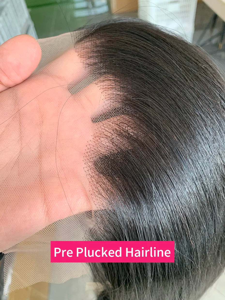Raw Vietnamese Human Hair Lace Front Wig – 13x6 Bob, Straight Natural Black, 250% Density, 100% Human Hair
