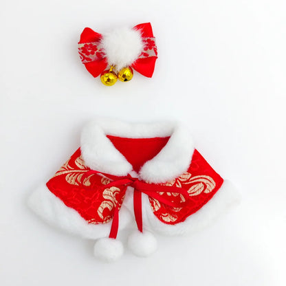 17cm Mini Plush Doll Clothes — Outfit Accessories for Labubu V1 & V2, Christmas Cookie Man Sweater Hat, New Year Gift