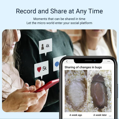 100X/200X Microscope Phone Lens with Clip – Magnifier for Plants, Insects, Hair, Skin, Jewelry & Jade Inspection