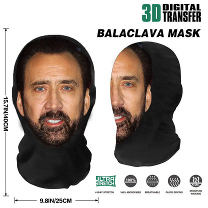 3D Printed Kanye Mask – Elastic Mesh Full Face Cosplay & Party Hood for Men & Women, Hip Hop Streetwear Balaclava