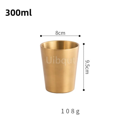 Double-Layer Stainless Steel Scald-Proof Tea & Coffee Mug – Hot Wine Cup Drinkware for Home, Restaurant & Kindergarten Use