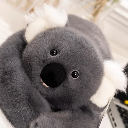 30-65cm Kawaii Forest Animal Plush Dolls – Soft Long-Arm Raccoon, Dinosaur, Sloth, Panda & Koala Pillow Toys for Home Decor