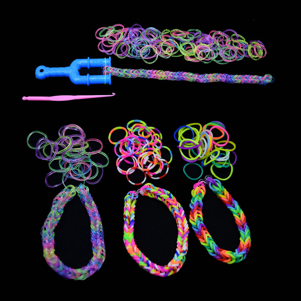 Rainbow Rubber Band Bracelet Kit – DIY Woven Lace Craft Toy for Girls, Hair Accessories & Handmade Gift