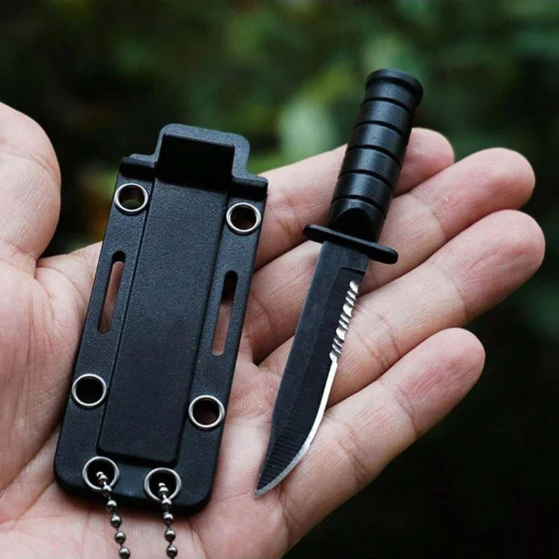 Stainless Steel Mini Camping Survival Chain Knife - Multifunctional & Portable Outdoor Tool