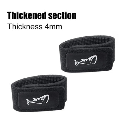 BRAVMACK Fishing Rod Elastic Protection Cap & Strap Set — Water Droplet Wheel Winding Rod Strap for Secure Fishing Rod Storage