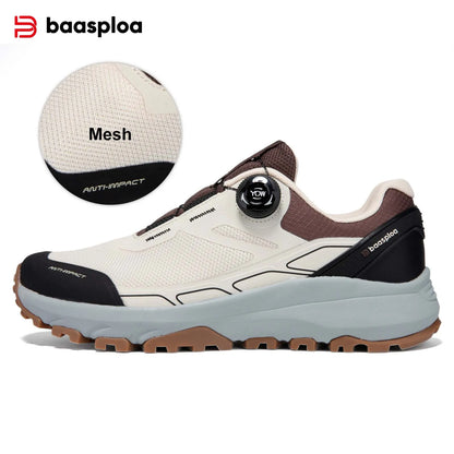 Baasploa Men’s Hiking Shoes – Breathable Outdoor Climbing & Walking Sneakers, Non-Slip & Durable