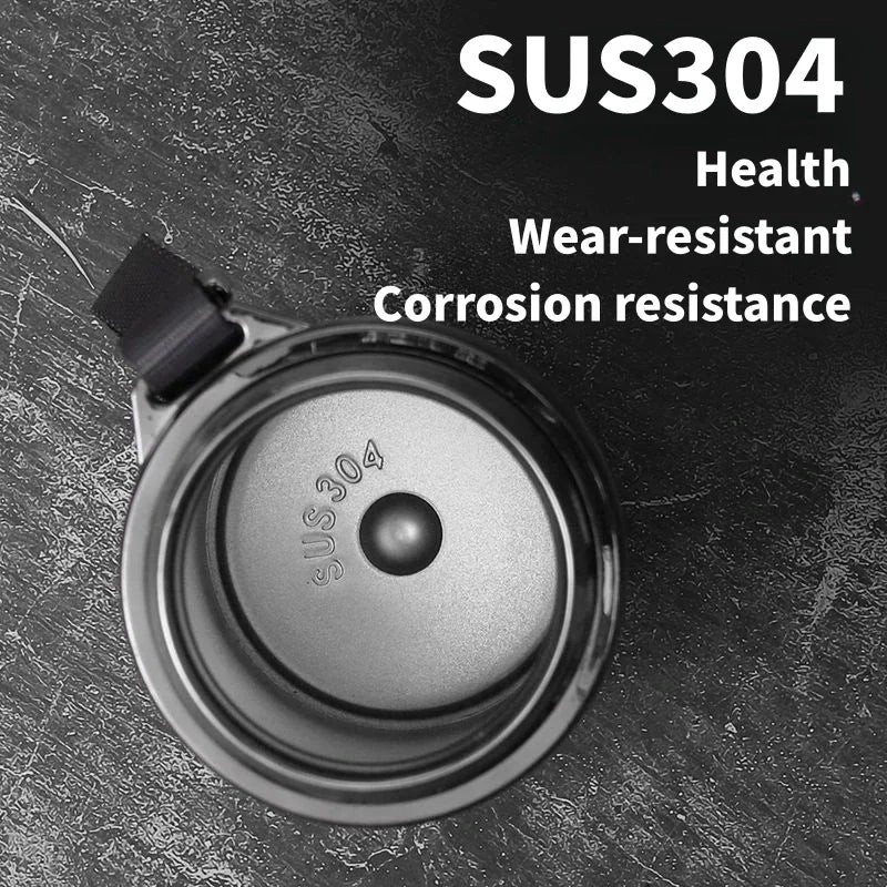 800ml-1L Stainless Steel Thermos Bottle — 304 Vacuum Tea Bottle with LED Temperature Display, Portable Drinking Cup