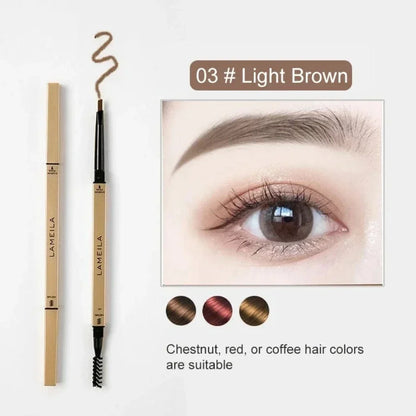 5-Color Double Head Eyebrow Pencil with Brush – Waterproof Sweatproof Eyebrow Gel Tattoo Stick