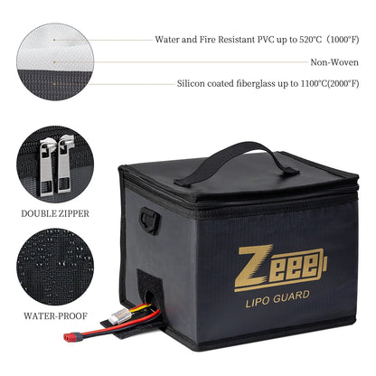 Zeee Lipo Battery Safety Bag – Fireproof & Explosion-Proof RC Car Storage (2 Sizes)