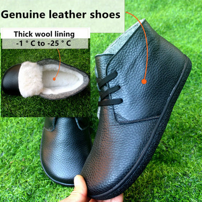 Barefoot Leather Boots for Women & Men – Wool Lining, Zero Drop & Wider Toe Box for Comfort and Support