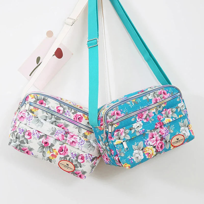 Women’s Canvas Tote Bag – Large Capacity Handbag, Messenger & Shoulder Bag for Commuting and Travel