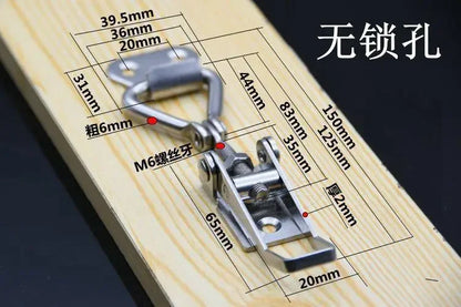 SUS 304 Stainless Steel Adjustable Locking Spring Loaded Toggle Latch | Durable Case, Box, Chest, and Trunk Hasp Catch