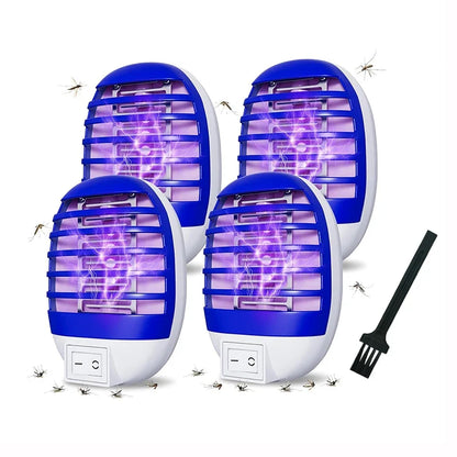2PCS LED Mosquito Killer Lamp - US/EU Plug Electric Bug Insect Trap Night Light for Home & Indoor Use