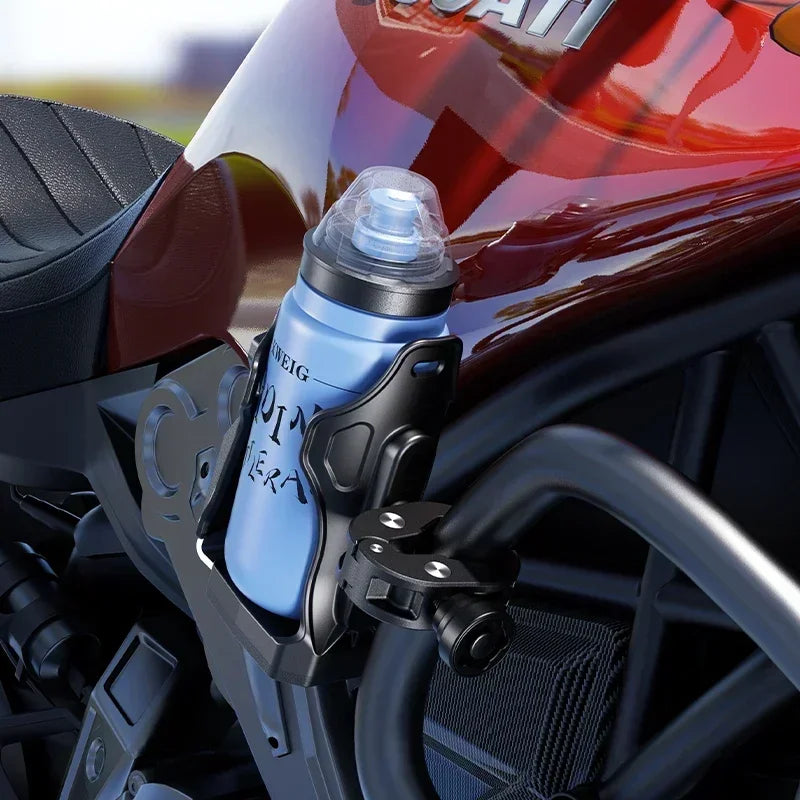 Adjustable Anti-Theft Motorcycle & Bike Cup Holder – Secure Water Bottle & Mobile Mount for Cycling