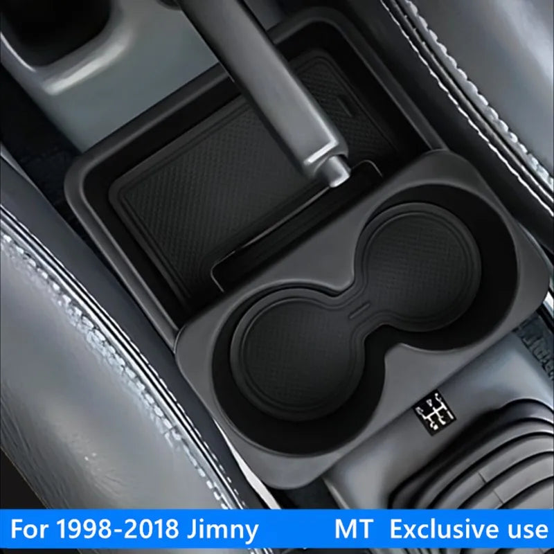 Car Center Console Storage Box with Cup Holder – Multifunctional Organizer for 1998–2018 Suzuki Jimny MT