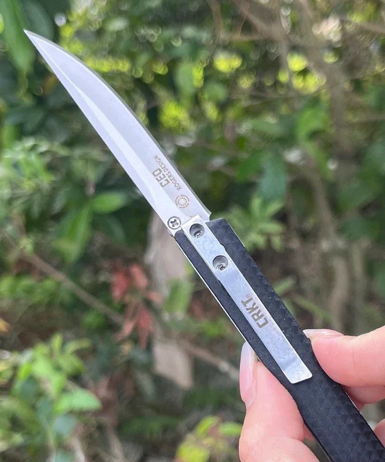 7096 Premium Folding Survival Knife – High Hardness Stainless Steel EDC Camping Knife