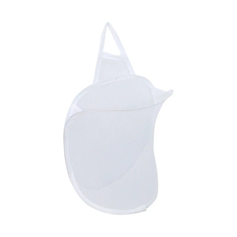 Foldable Dirty Clothes Storage Basket – Wall-Mounted Bathroom Hanging Bag with Frame for Household Laundry