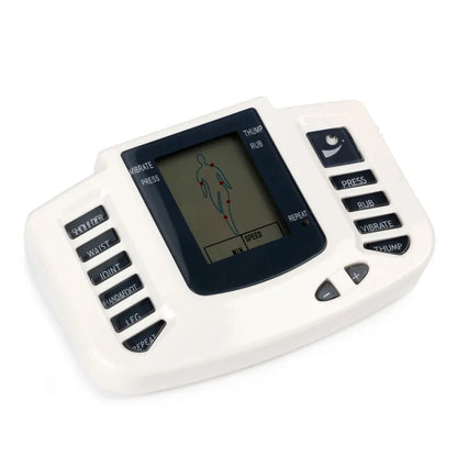 Full Body EMS Muscle Stimulator — Digital TENS Acupuncture Massager with 16 Pads and Meridian Therapy Set