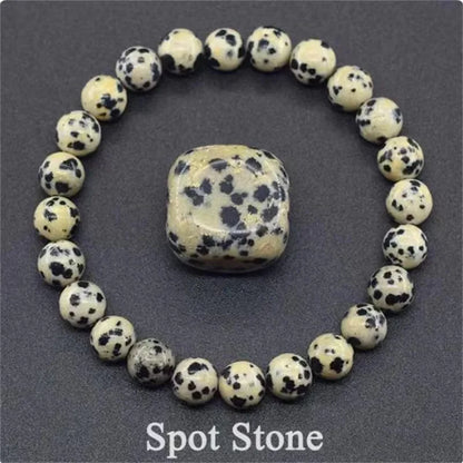 8MM Natural Epidote Zoisite & Lava Stone Bead Bracelet - Tiger Eye & Quartz Jewelry for Women