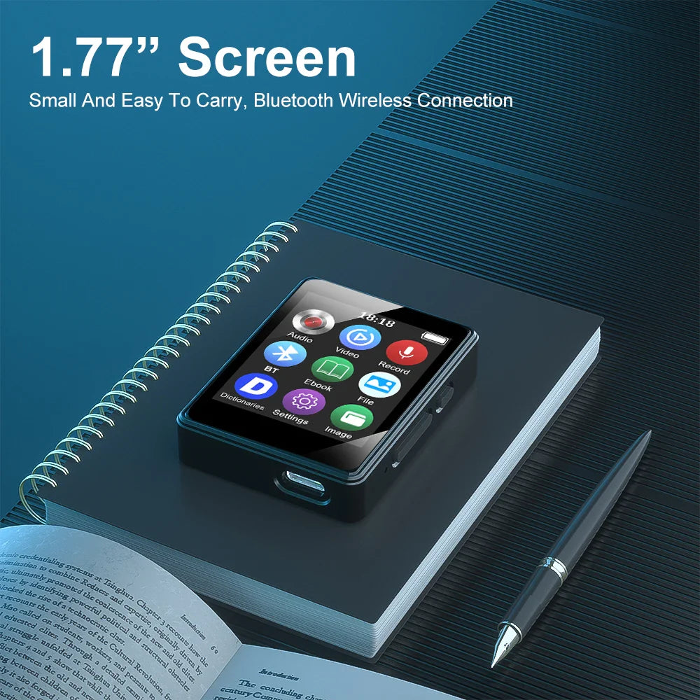 2024 Mini MP3 Music Player with Bluetooth 5.0 - Portable Sports Walkman and Ebook Reader for Students