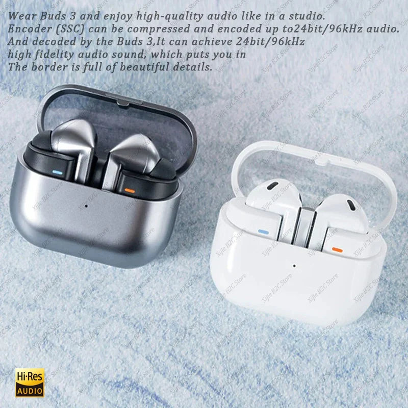 Galaxy Buds 3 Pro Replacement Earbuds – True Wireless Bluetooth Headphones, HiFi Sound, Low-Latency Noise Reduction for iOS, Android & PC