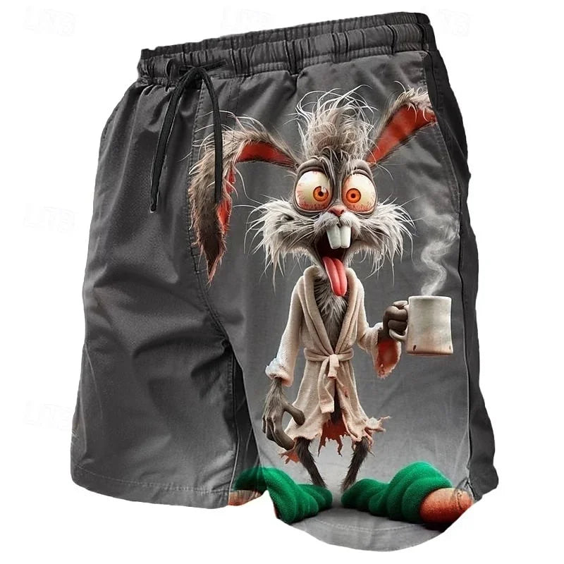 3D Anime Board Shorts - Quick-Dry Unisex Beach & Swimming Shorts for Men and Women