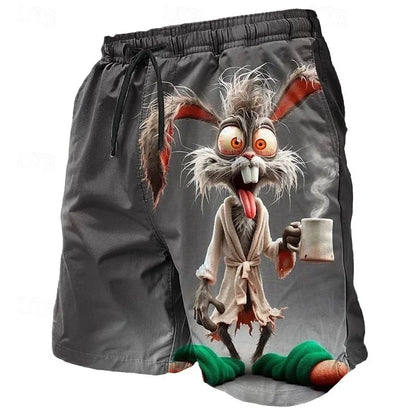 3D Anime Board Shorts - Quick-Dry Unisex Beach & Swimming Shorts for Men and Women