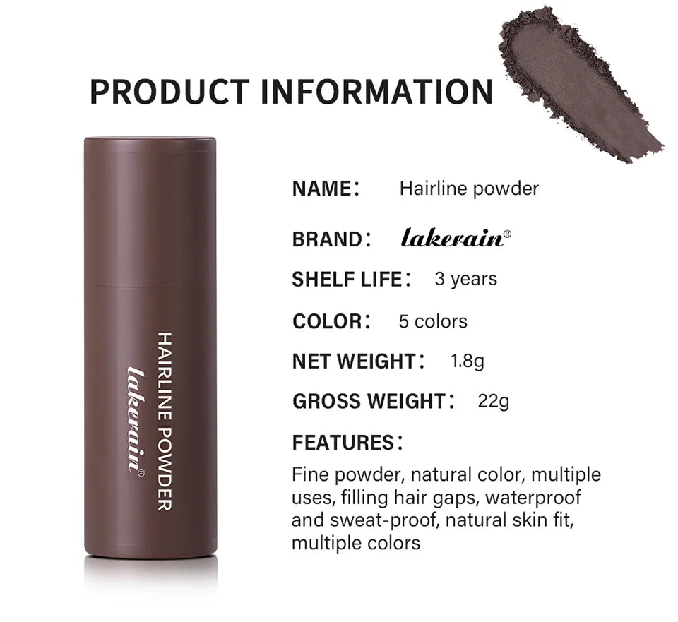 Waterproof Hairline & Root Concealer Pen – Instant Grey Coverage with Easy Blend Powder Stick for Normal Hair