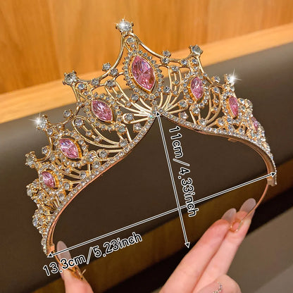 Fashionable Crown Headband - Sweet Hair Accessory for Performances & Birthdays