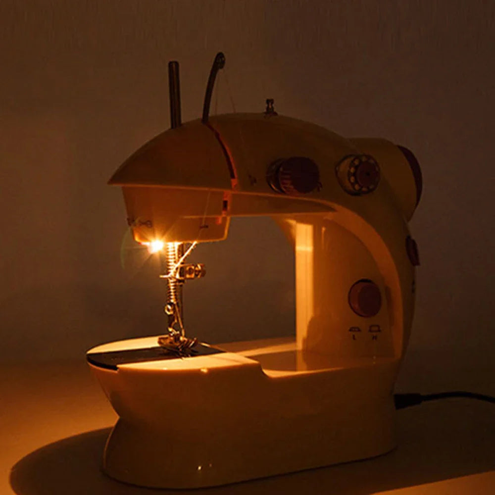 Portable Electric Household Sewing Machine | Beginner-friendly with Light and Speed Control - DIY Home Sewing Accessories