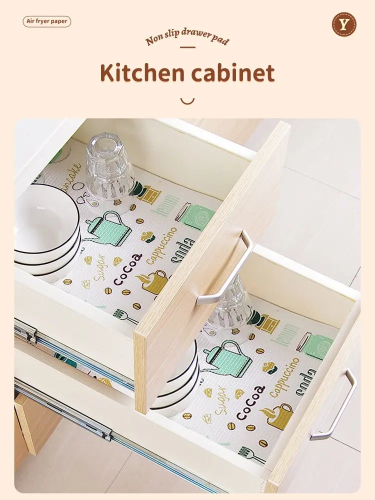 Waterproof Cartoon Kitchen Shelf Liners – Thickened Oil-Resistant Cabinet Drawer Mats