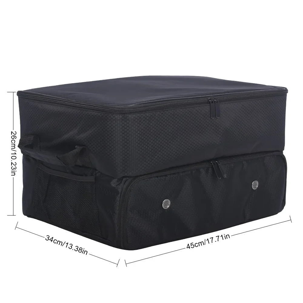 Golf Trunk Organizer – Waterproof Car Bag with Large Storage Box for Shoes, Balls, Tees, Clothes, Gloves & Accessories