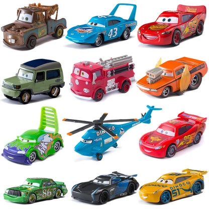 Disney Pixar Cars 3 Lightning McQueen & Mater Diecast Cars 1:55 Scale Alloy Model Toy Set – Collectible Kids Gift Vehicles