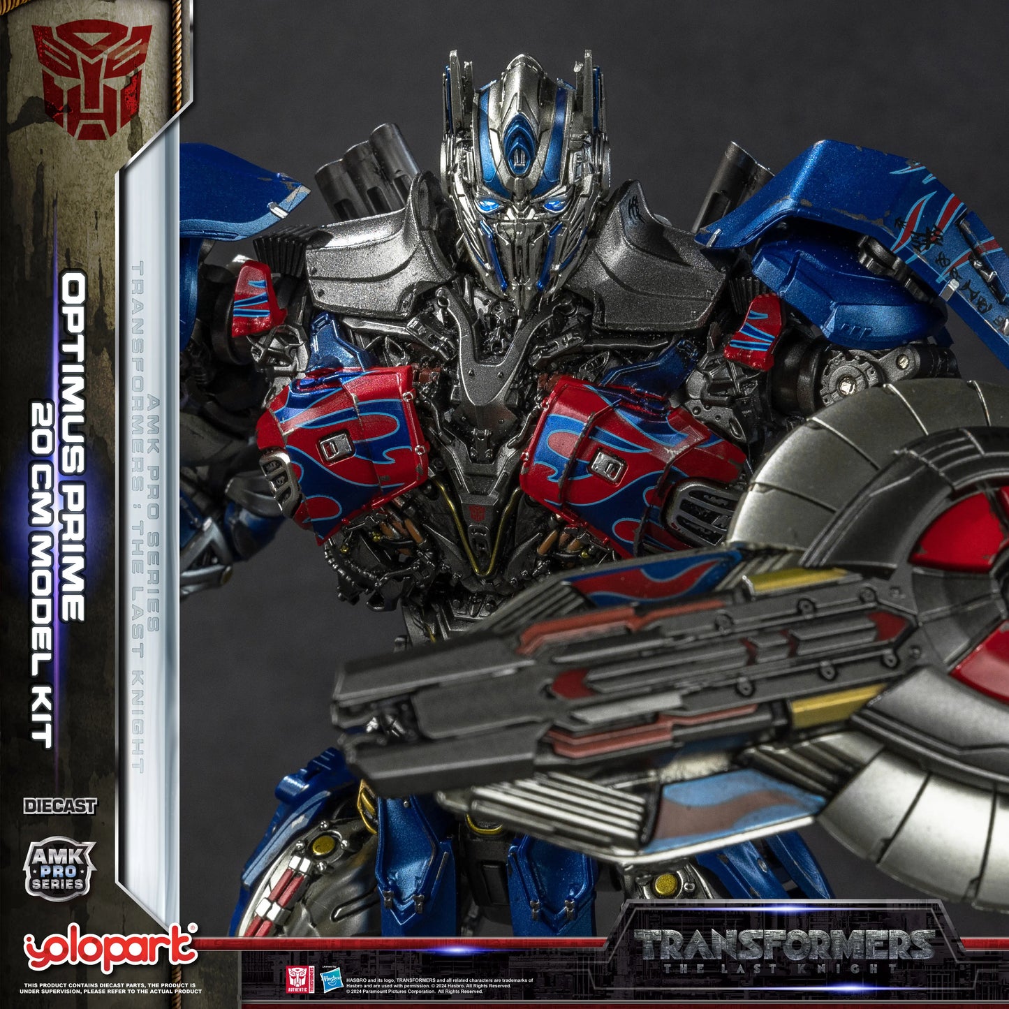 YOLOPARK Transformers Model – The Last Knight AMK PRO 20cm Optimus Prime Action Figure Toy for Boys & Men