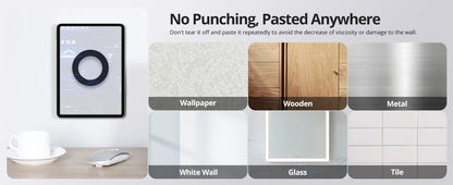 Magnetic Tablet Wall Mount – iPad Holder with SnapHold Sticker for Home, Office, Fridge & More