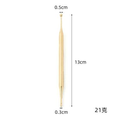 Brass Acupressure Pen – Ear Acupoint Massage Stick for Eyesight Improvement & Meridian Therapy
